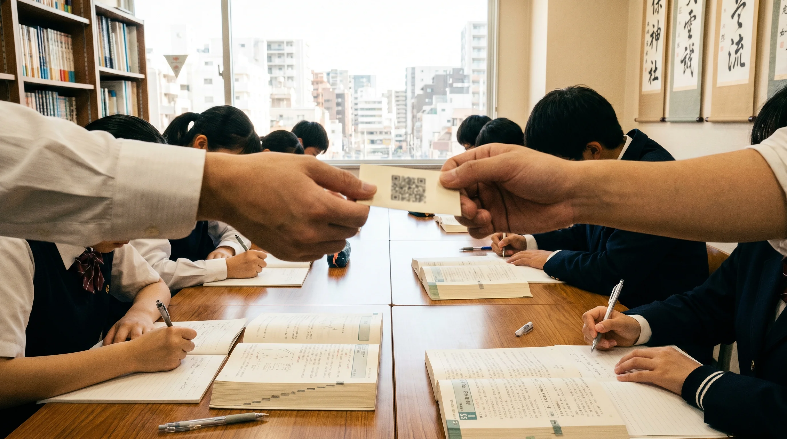 学習塾のGoogle口コミ依頼シーン