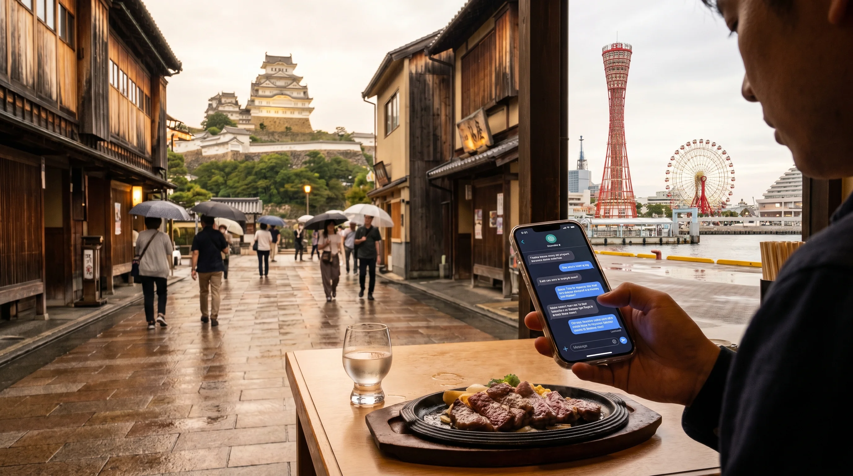 兵庫県の街並み / 店舗集客のAI検索最適化（AIO）のイメージ