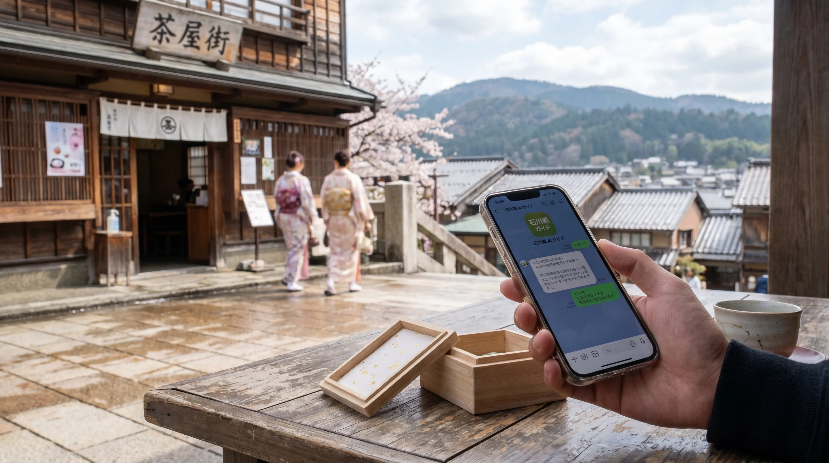 石川県の街並み / 店舗集客のAI検索最適化（AIO）のイメージ