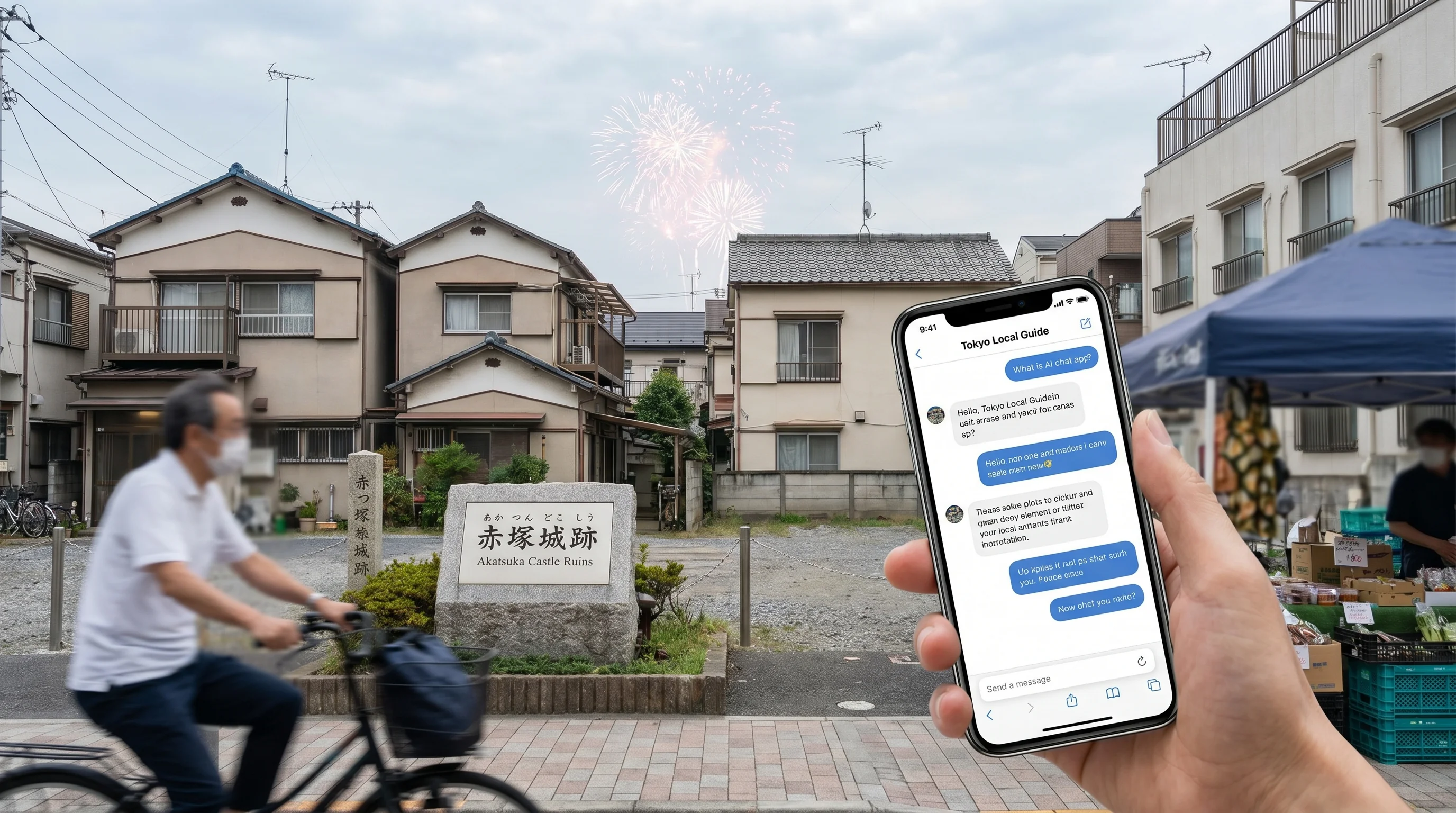 板橋区の街並み / 店舗集客のAI検索最適化（AIO）のイメージ