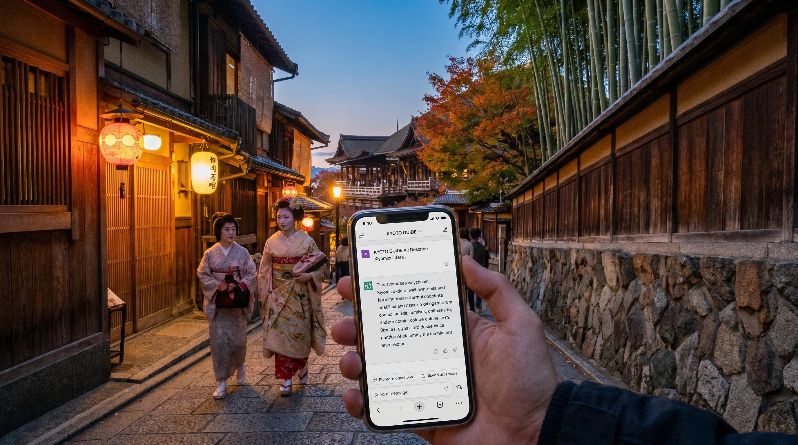 京都府の街並み / 店舗集客のAI検索最適化（AIO）のイメージ