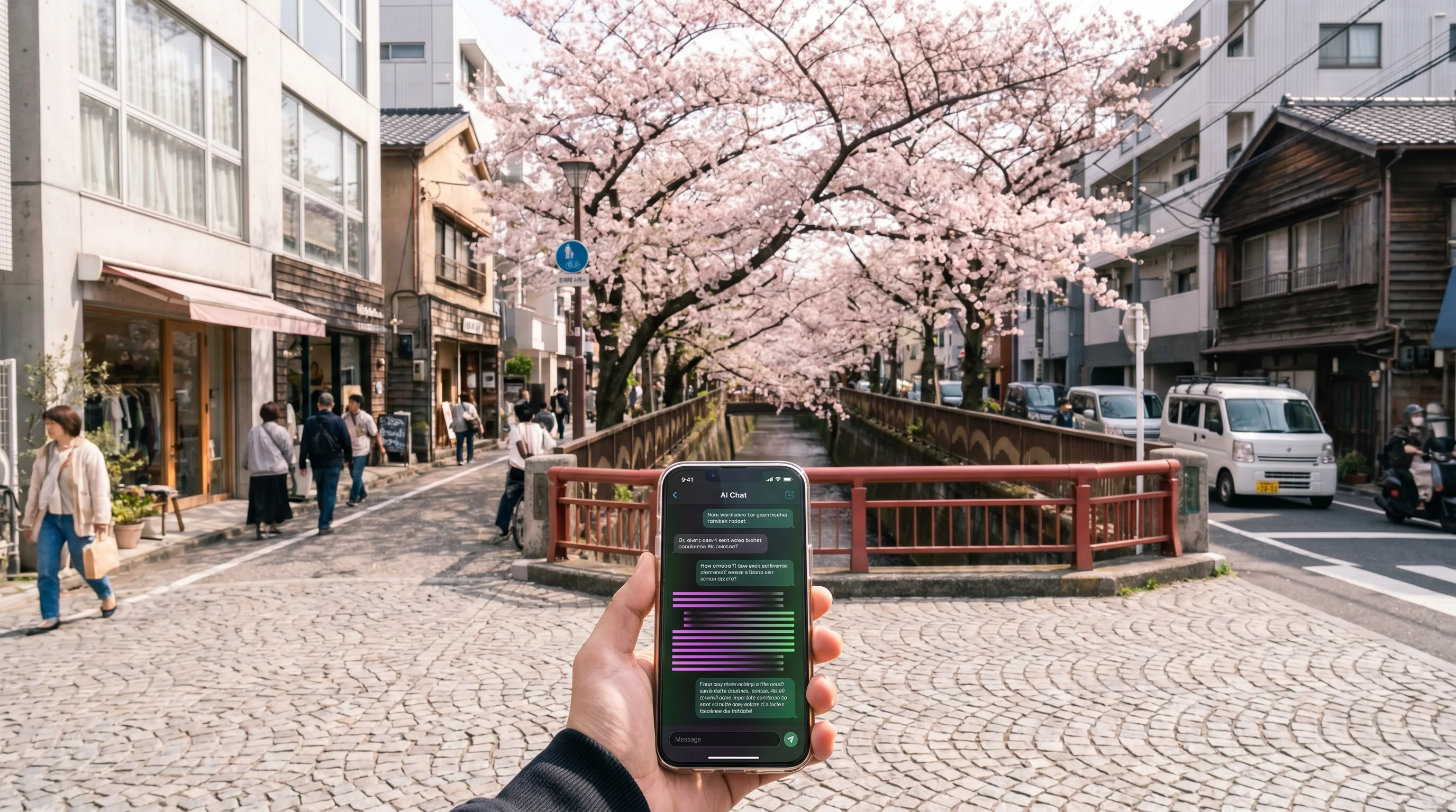 目黒区の街並み / 店舗集客のAI検索最適化（AIO）のイメージ