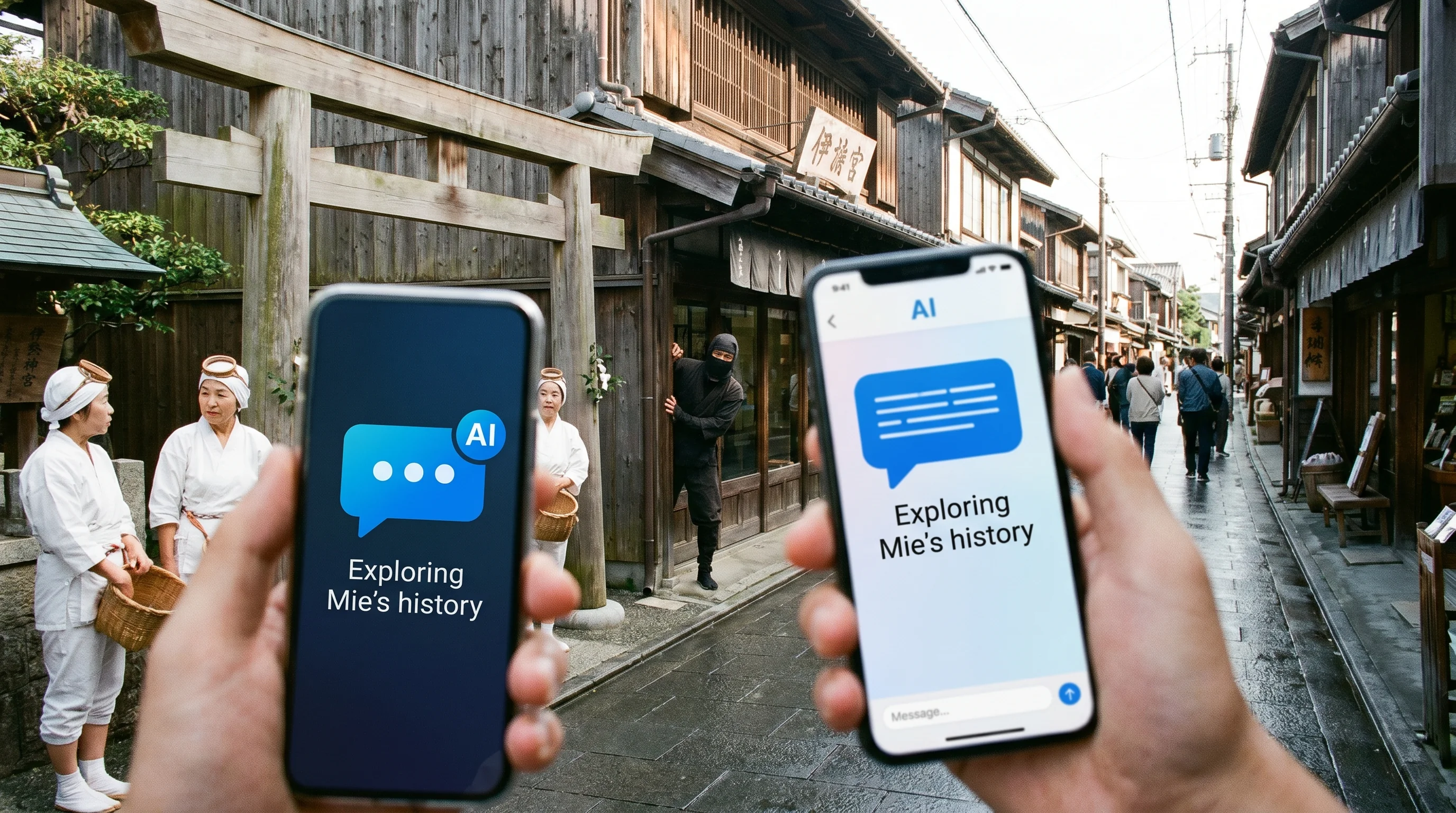 三重県の街並み / 店舗集客のAI検索最適化（AIO）のイメージ