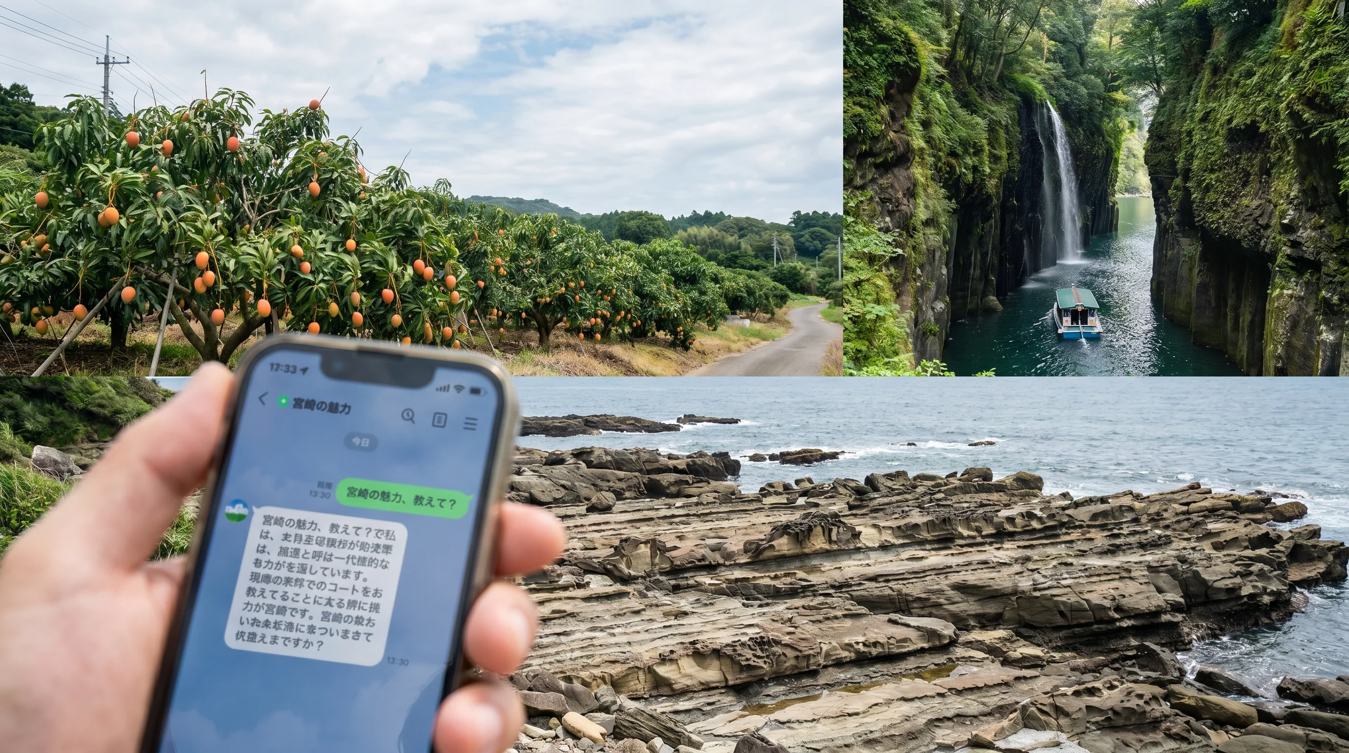 宮崎県の街並み / 店舗集客のAI検索最適化（AIO）のイメージ