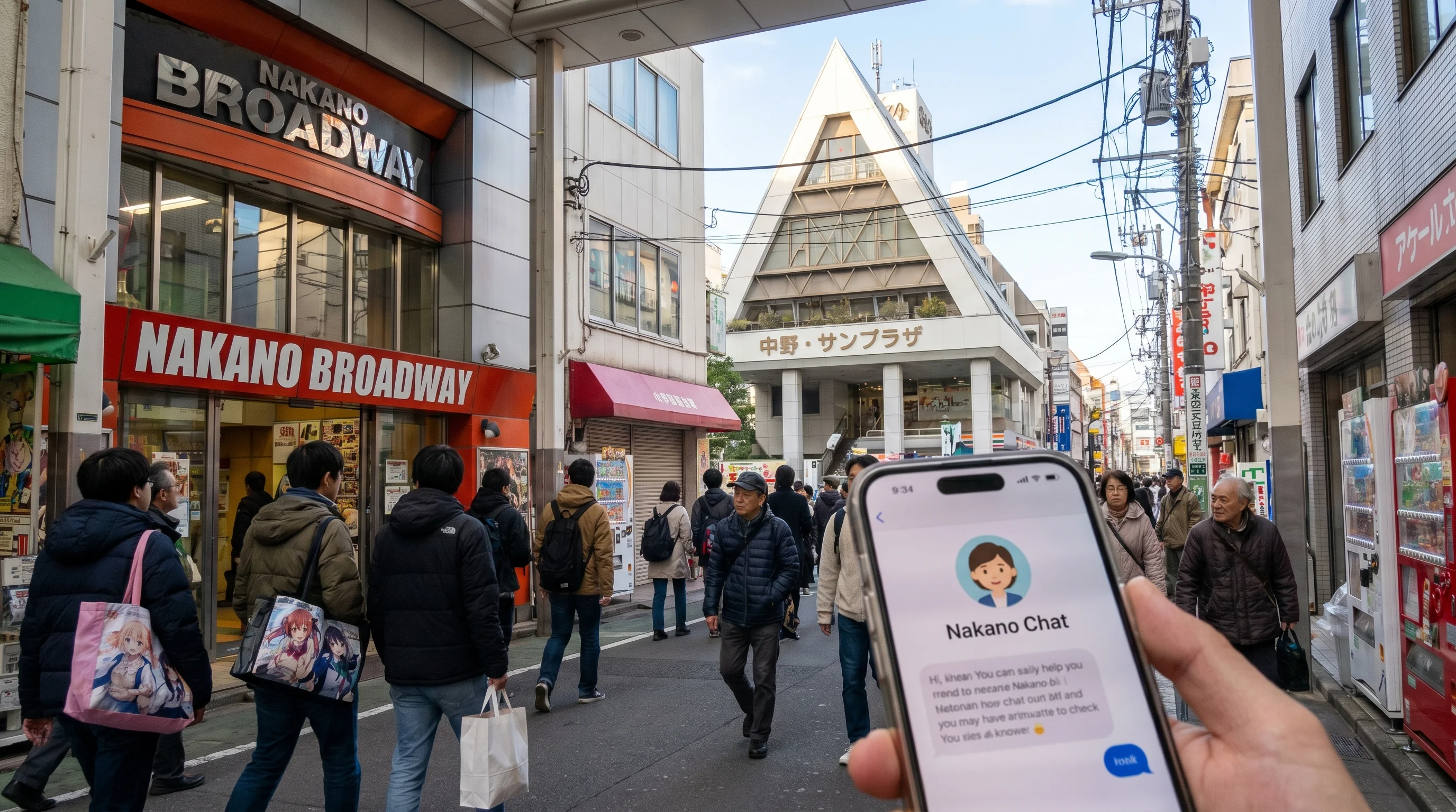 中野区の街並み / 店舗集客のAI検索最適化（AIO）のイメージ