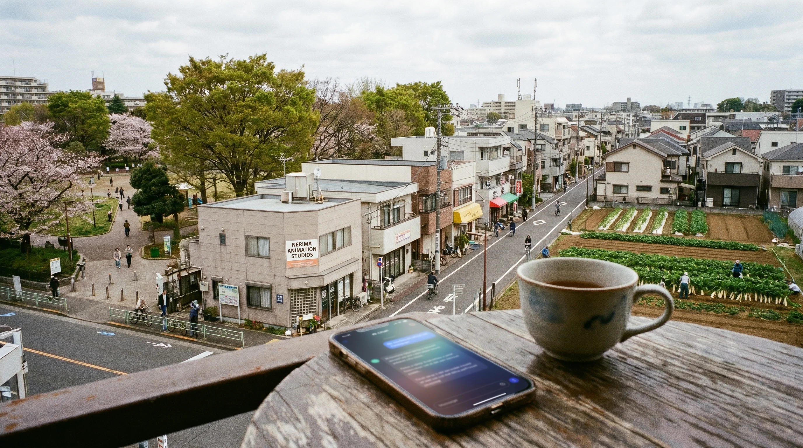 練馬区の街並み / 店舗集客のAI検索最適化（AIO）のイメージ