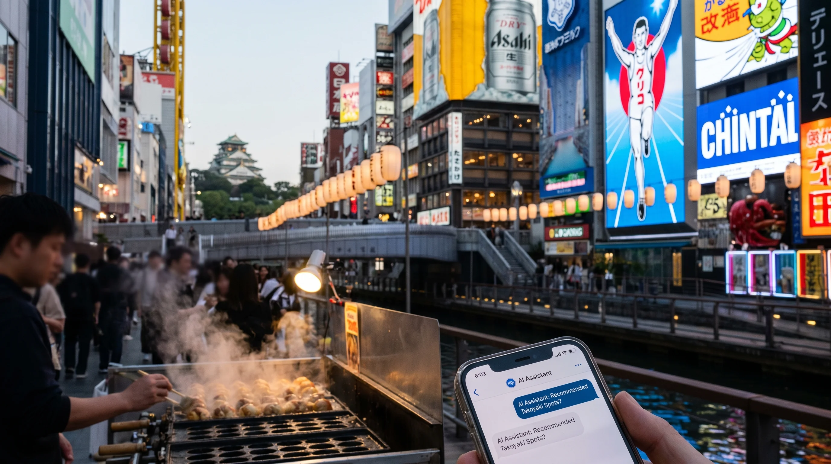 大阪府の街並み / 店舗集客のAI検索最適化（AIO）のイメージ