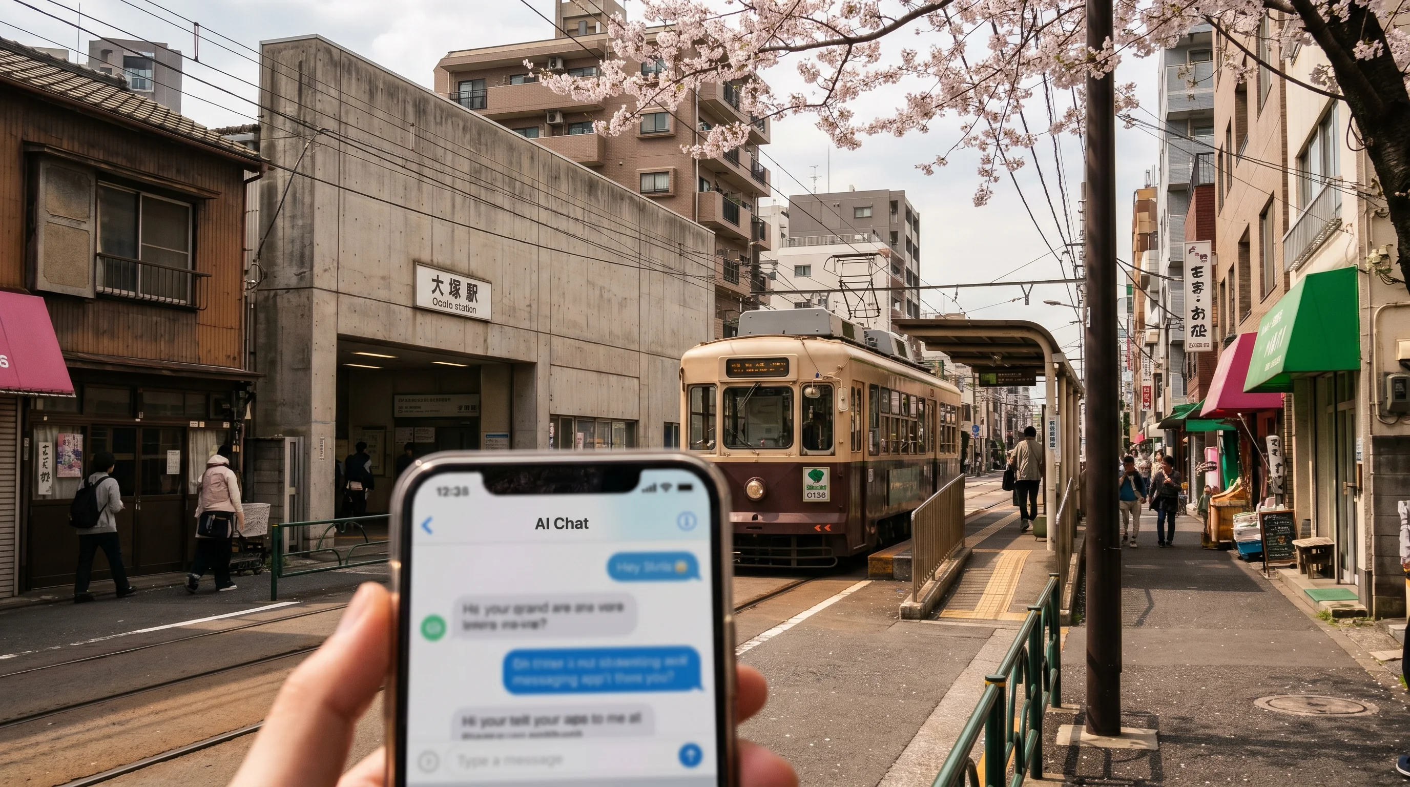 大塚駅の街並み / 店舗集客のAI検索最適化（AIO）のイメージ