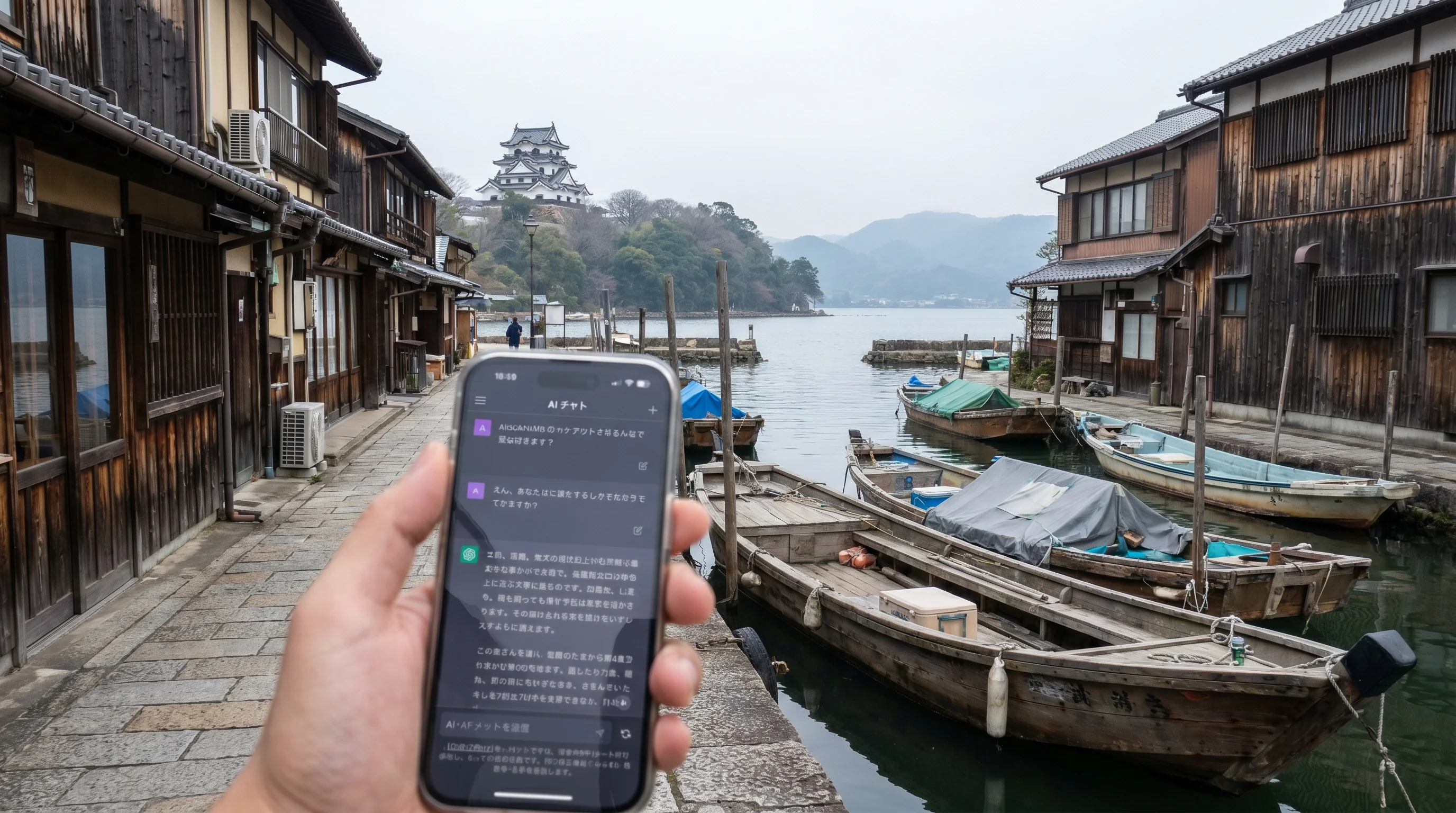 滋賀県の街並み / 店舗集客のAI検索最適化（AIO）のイメージ