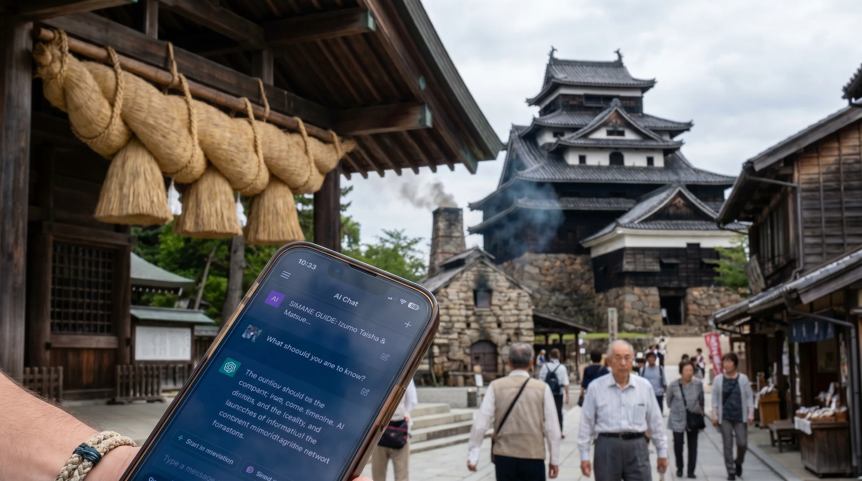 島根県の街並み / 店舗集客のAI検索最適化（AIO）のイメージ