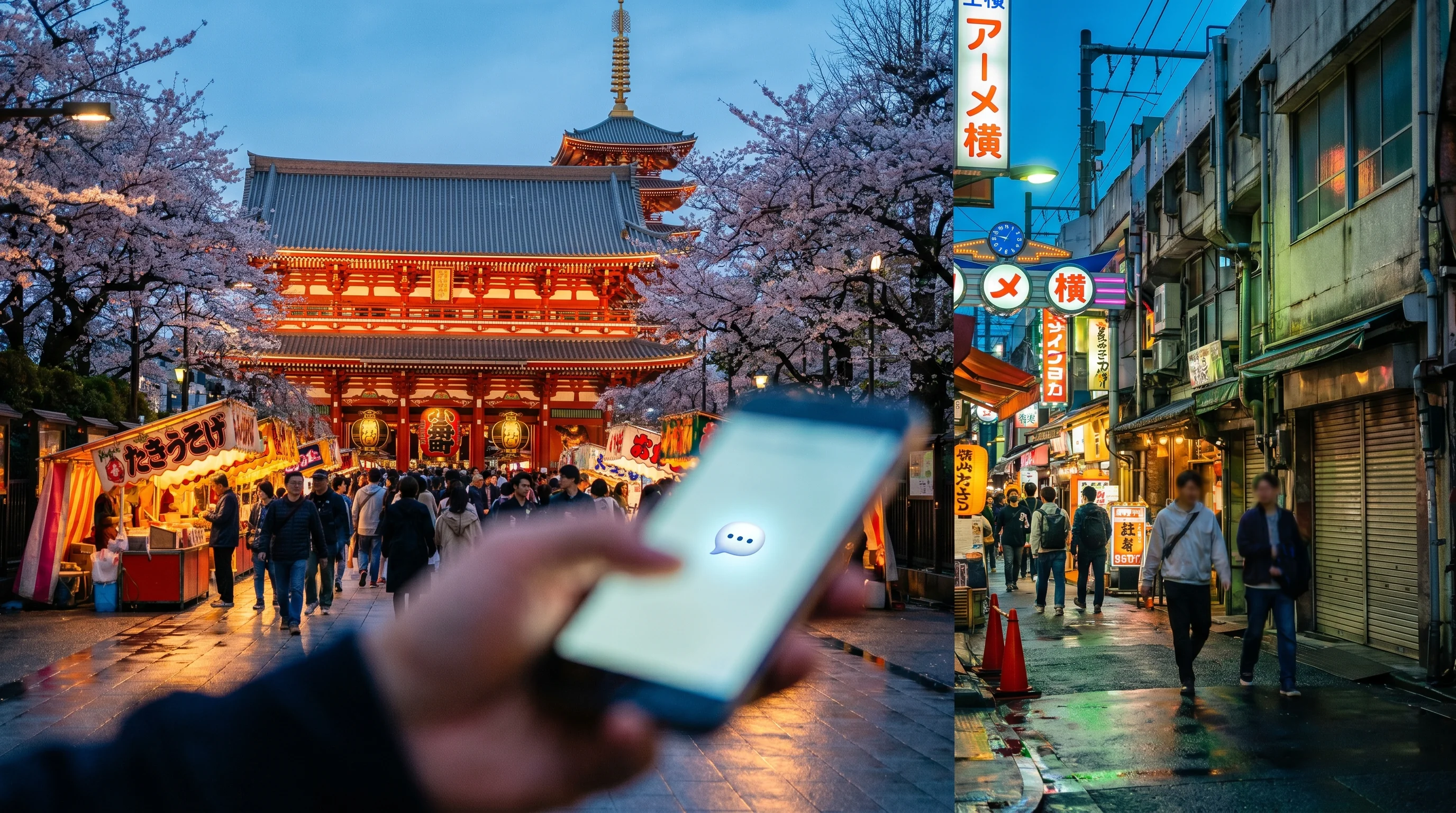 台東区の街並み / 店舗集客のAI検索最適化（AIO）のイメージ