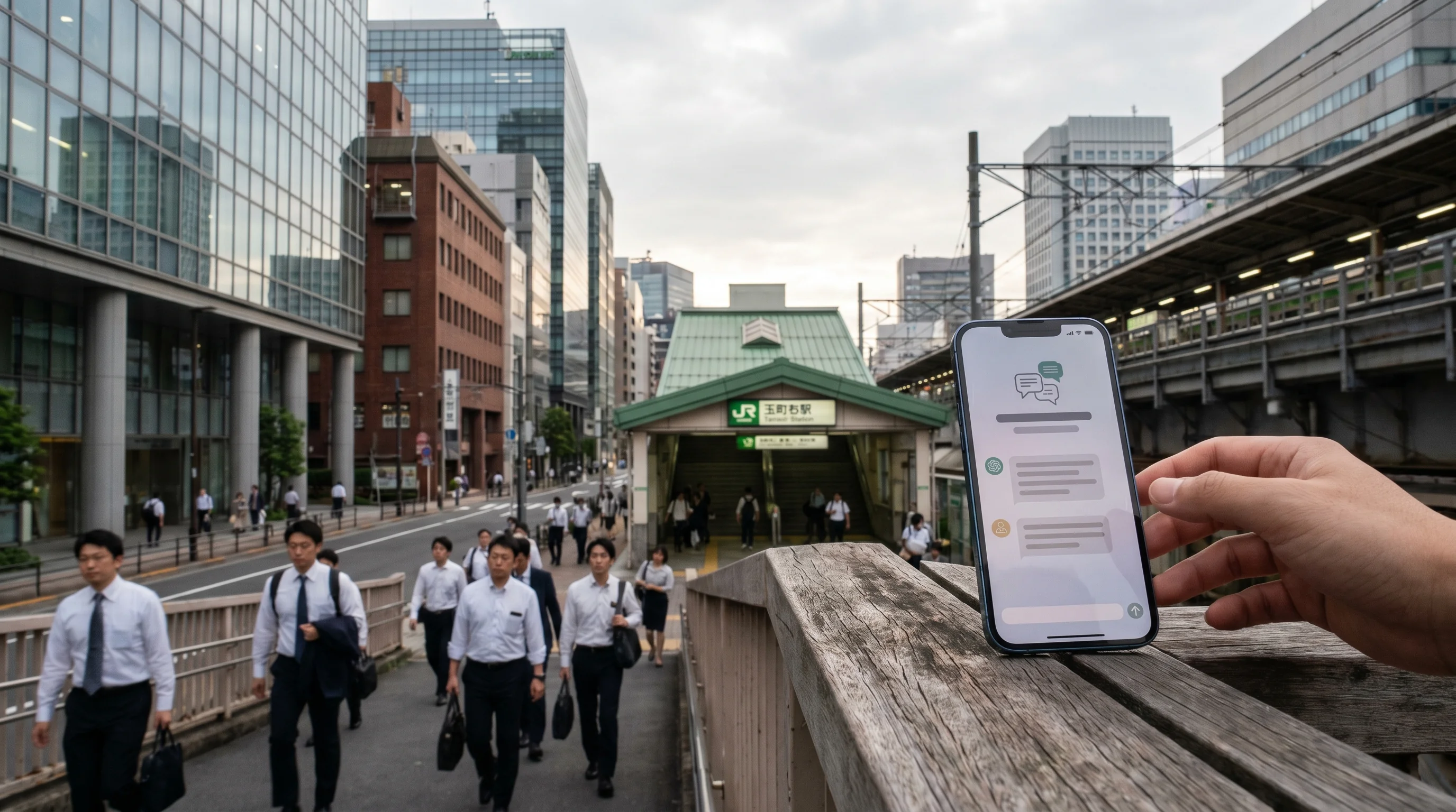 田町駅の街並み / 店舗集客のAI検索最適化（AIO）のイメージ