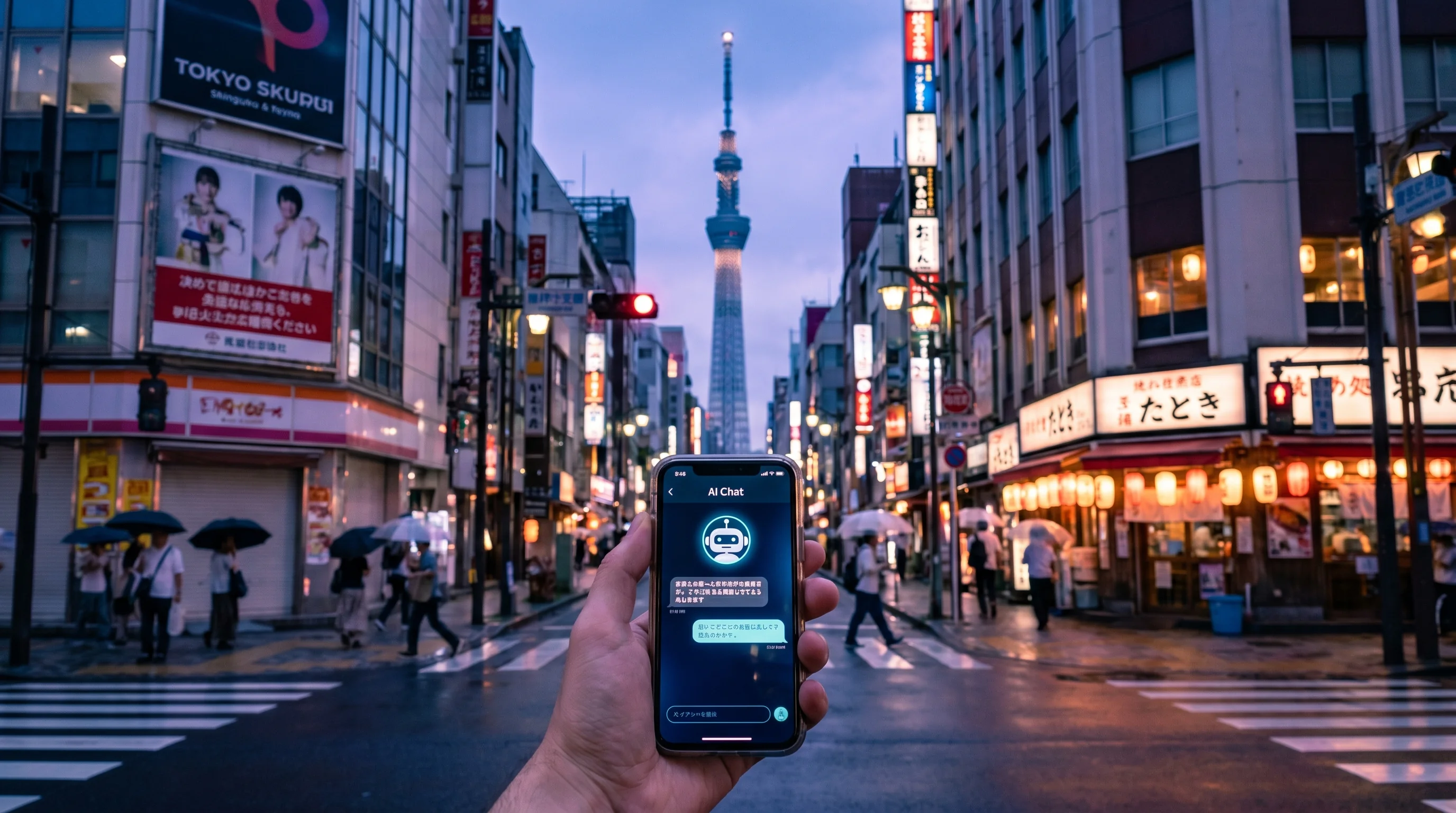 東京都の街並み / 店舗集客のAI検索最適化（AIO）のイメージ