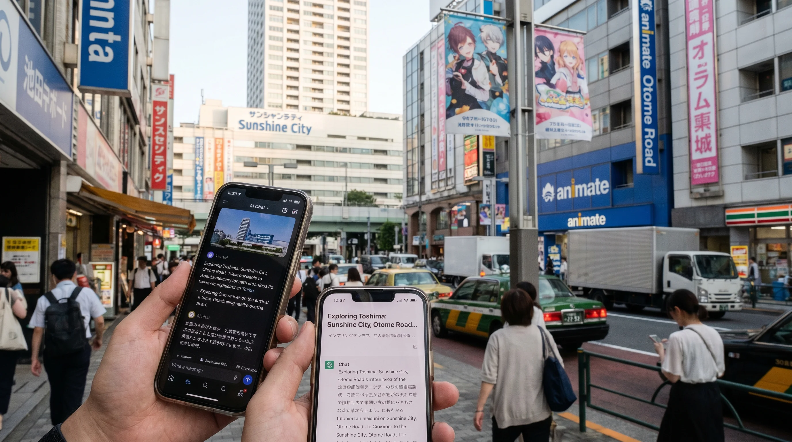 豊島区の街並み / 店舗集客のAI検索最適化（AIO）のイメージ