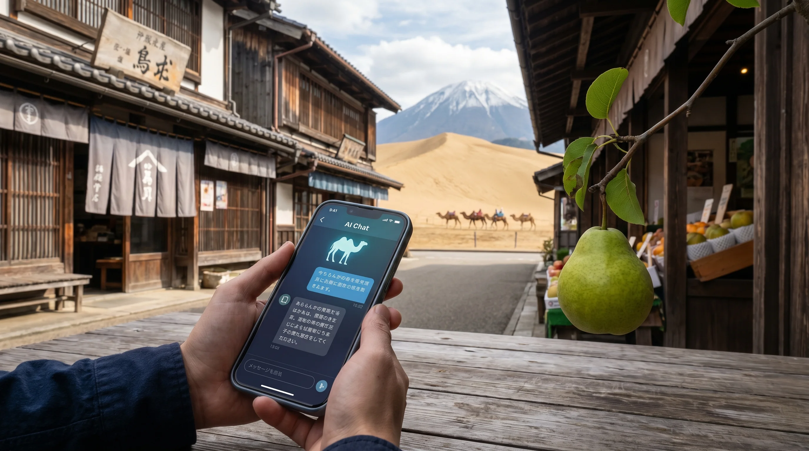 鳥取県の街並み / 店舗集客のAI検索最適化（AIO）のイメージ