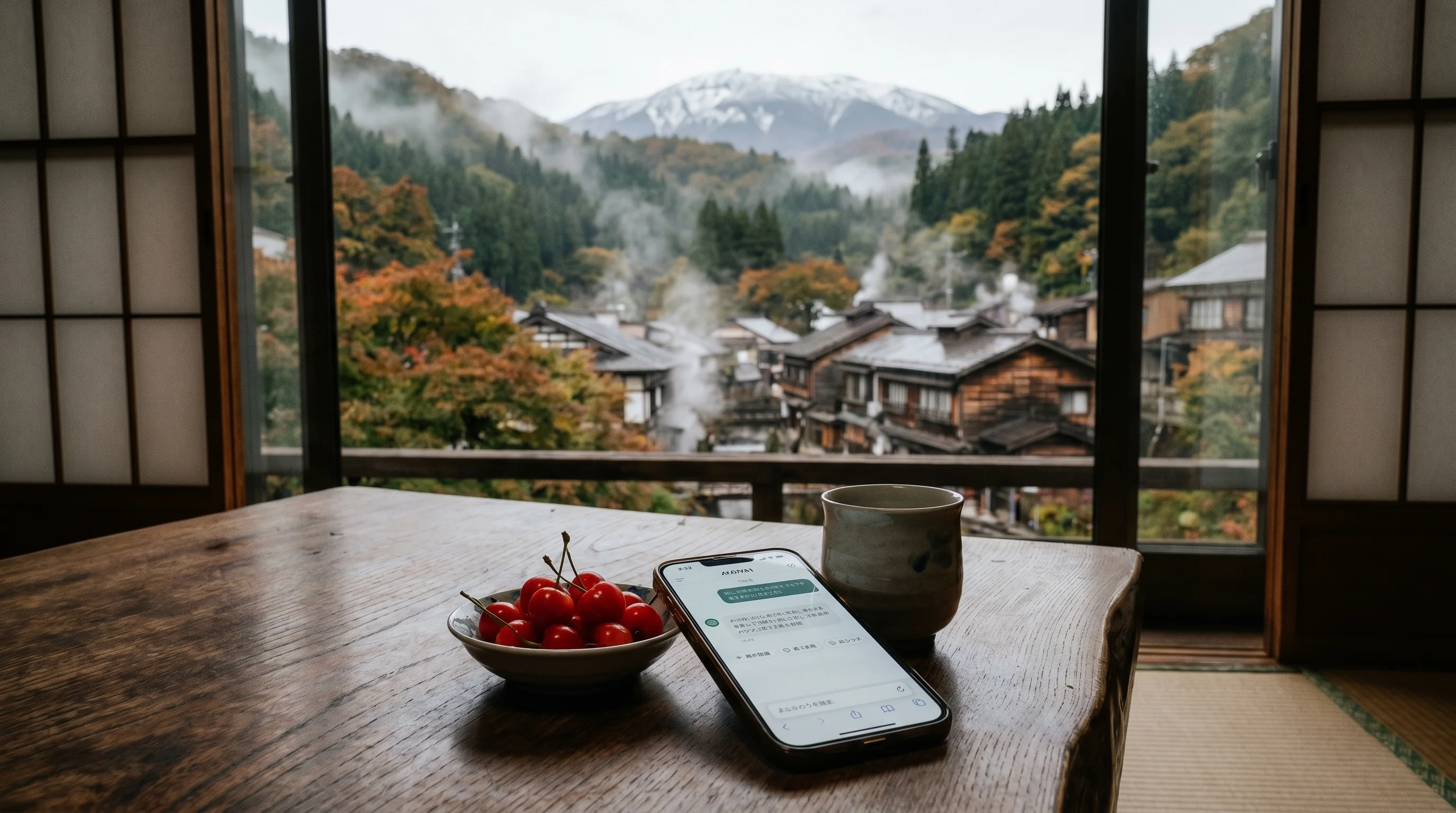 山形県の街並み / 店舗集客のAI検索最適化（AIO）のイメージ